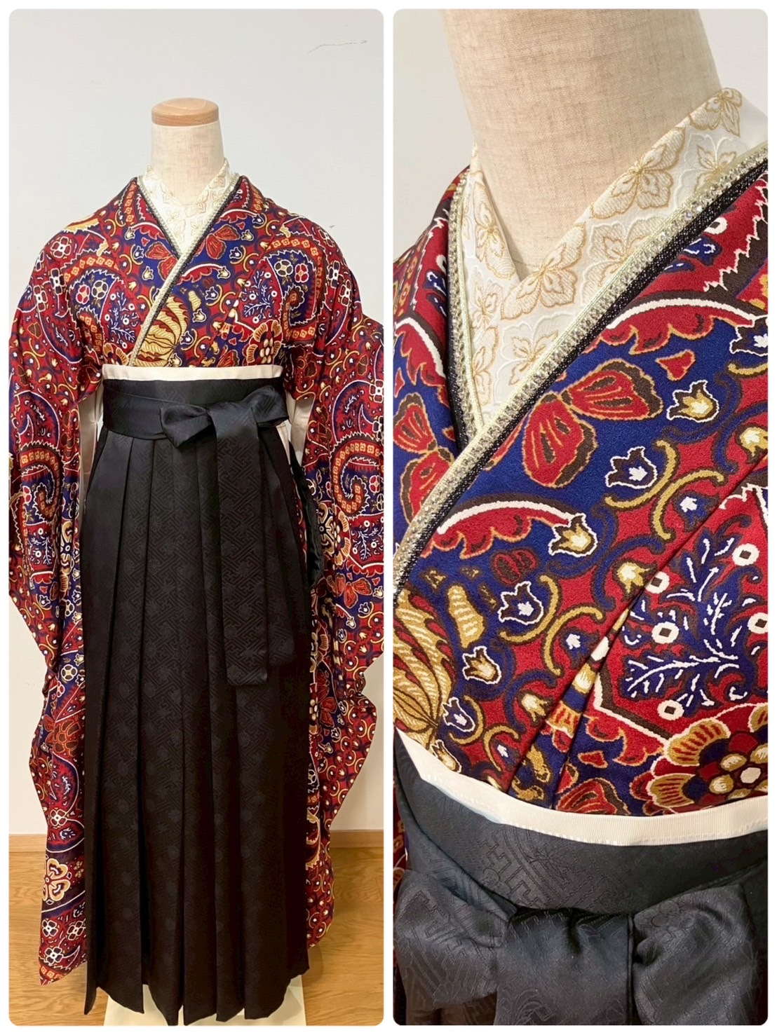 ペルシアン赤　卒業袴